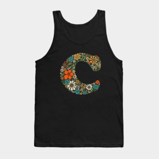 Hippie Floral Letter C Tank Top